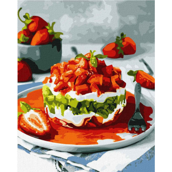 Набор картин по номерам 2 в 1 Идейка "Сладкое сочетание" 40х50 KHO5613 и "Утро в Париже" 40х40 KHO5633