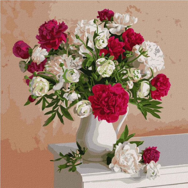 Набор картин по номерам 2 в 1 Идейка "Улочками Львова" 40х50 KHO3594 и "Цветы вдохновения" 40х40 KHO3112