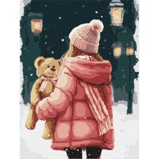 Картина за номерами "На зимовій прогулянці" ©art_selena_ua KHO8321 30х40 см