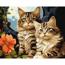 Картина за номерами "Чарівні котики" ©art_selena_ua KHO6574, 40х50см