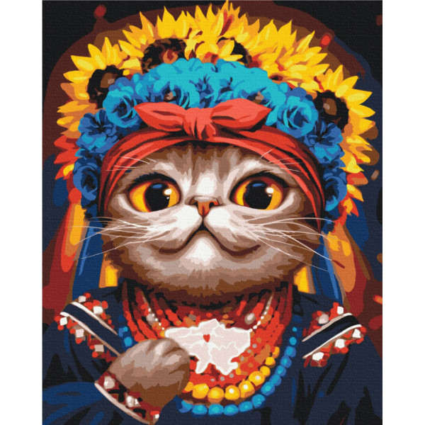 Картина за номерами "Киця Авторка" © Маріанна Пащук Brushme BS53310 40x50 см