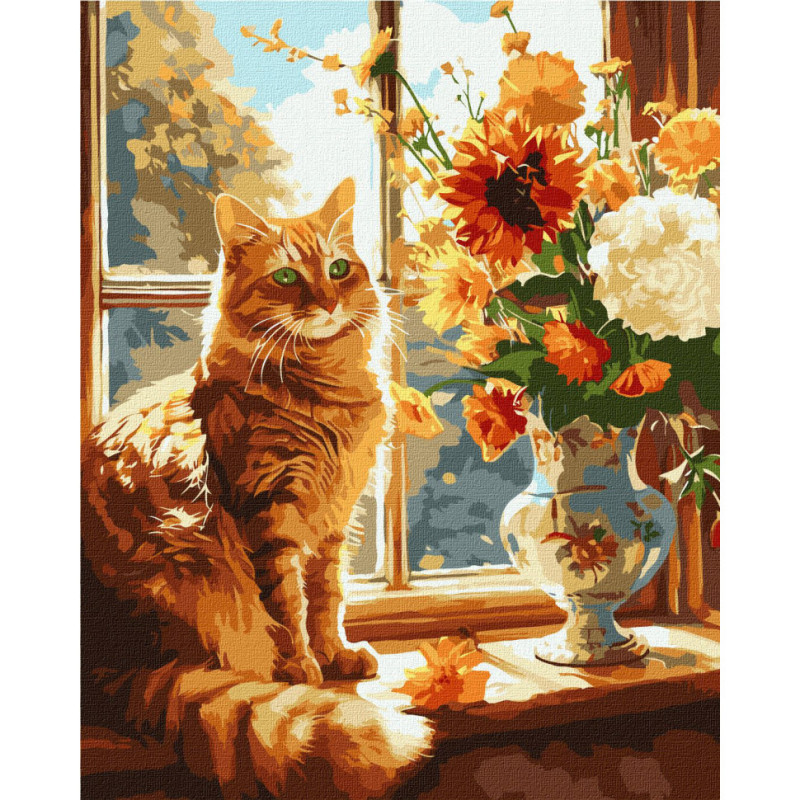 Картина за номерами "Рудий котик" KHO6604 40х50см