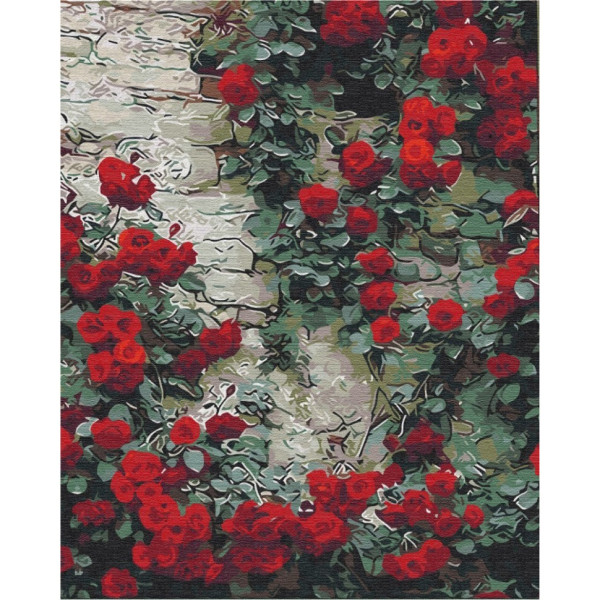 Картина за номерами "Квіти біля будинку" BS51406, 40x50 см