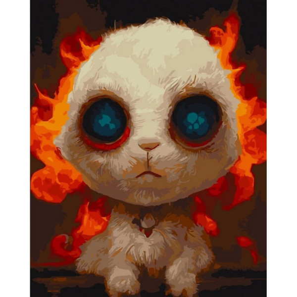 Набор картин по номерам 2 в 1 "Бавовнятко" 40х50 11671-AC и "Бенгальский тигр" 40х50 11618-AC