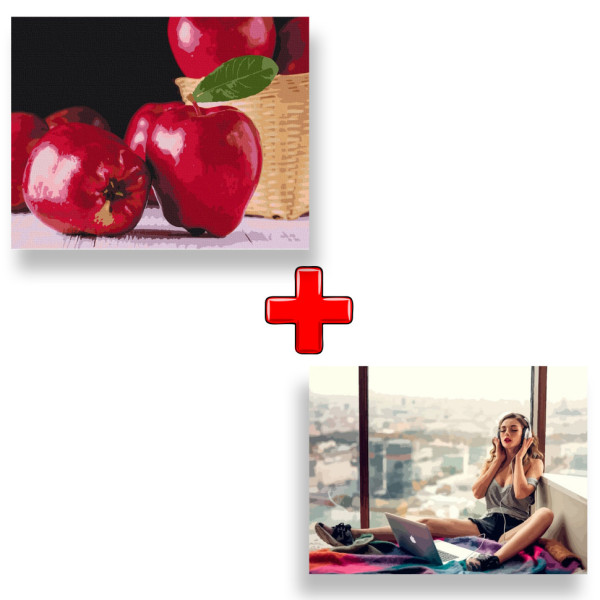 Набор картин по номерам 2 в 1 "Изысканный вкус" 40х50 12005-AC и  "Почувствуй мгновение" 40х50 10208-AC