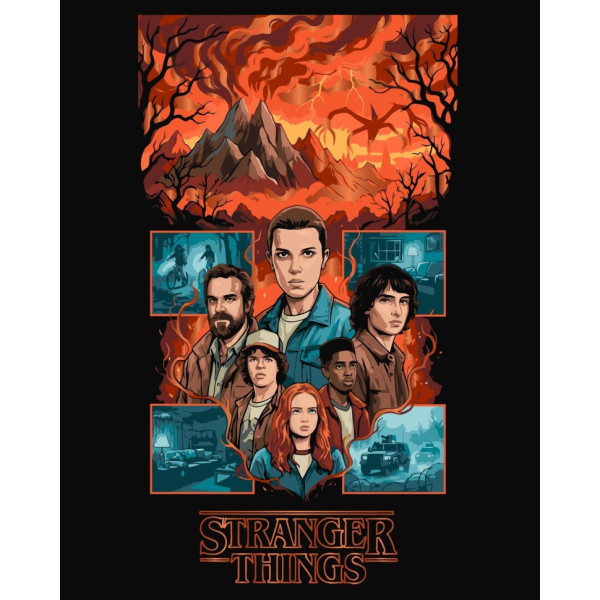 Картина за номерами "Stranger Things: Перед бурею" 16143-AC 40х50 см