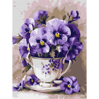 Картина по номерам "Чай с фиалками" ©art_selena_ua KHO3335, 30х40 см