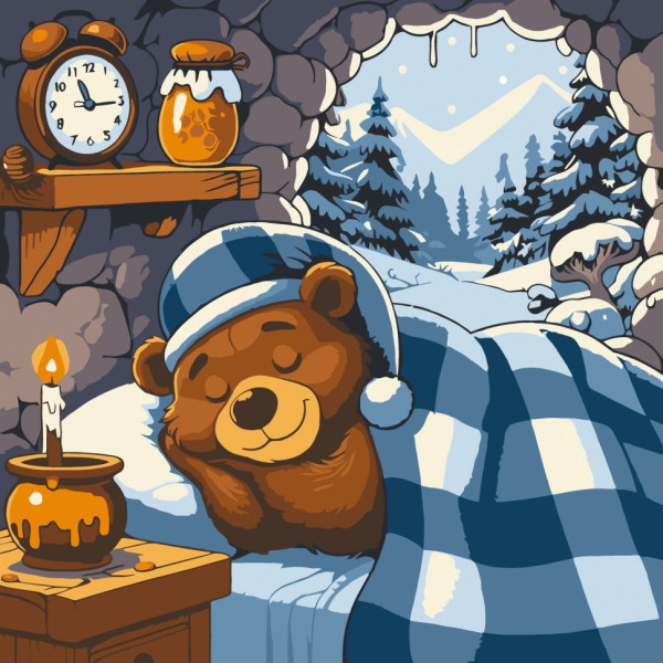 Картина по номерам "Медвежий отдых" 15126-AC 30х30 см