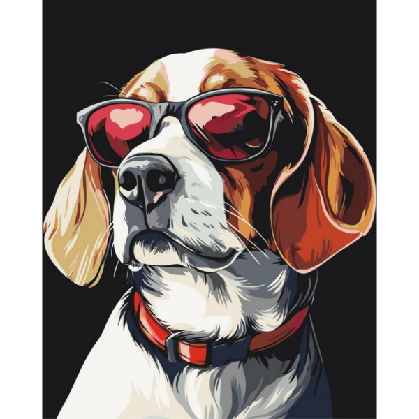 Картина по номерам "Стильный пес" 11579-AC 40х50 см