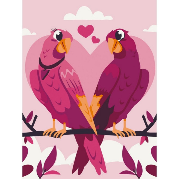 Картина по номерам "Влюбленные неразлучники" 11702-AC 30х40 см