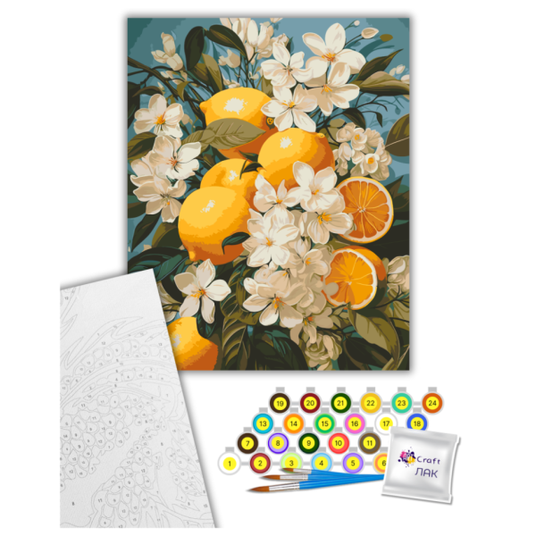 Картина по номерам "Лимонный букет" Art Craft 12043-AC 40х50 см