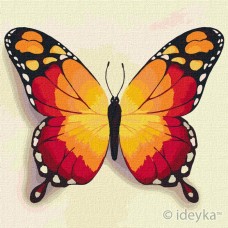 Картина за номерами Ідейки "Помаранчевий метелик" 25х25 KHO4210