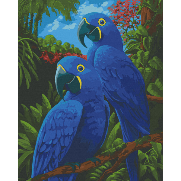 Картина по номерам. Art Craft "Голубые ары" 40х50 см 11639-AC