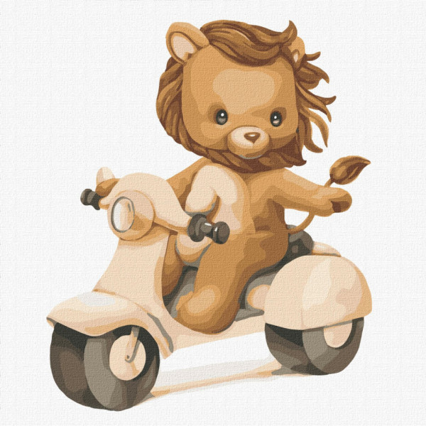 Картина по номерам "Будущий байкер" Идейка KHO2395 30х30 см