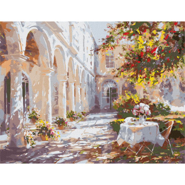 Картина по номерам "Испанский двор" Идейка KHO2303 40х50см