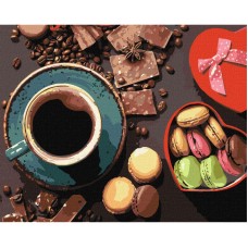 Картина по номерам "Сладости к кофе" Идейка KHO2864 40х50 см