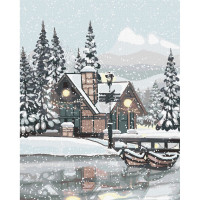 Картина по номерам "Снежная тишина" ©akvamarinel_art Идейка KHO2873 40х50 см