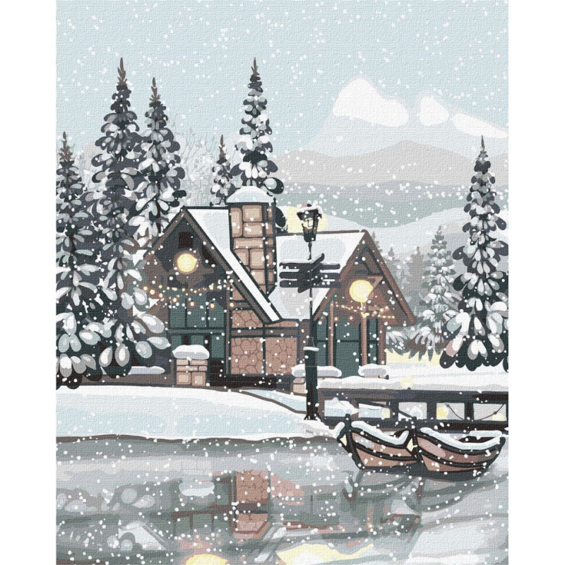 Картина по номерам "Снежная тишина" ©akvamarinel_art Идейка KHO2873 40х50 см