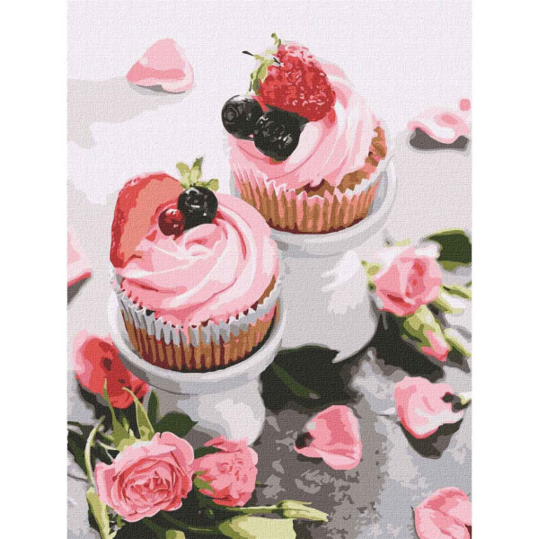 Картина по номерам "Клубничная нежность" Идейка KHO5603 30х40 см