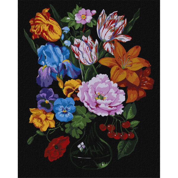 Картина по номерам "Букет с вишнями" ©kovtun_olga_art Идейка KHO3221 40х50 см