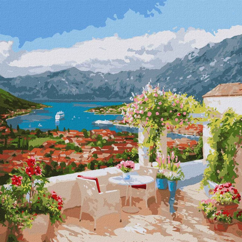 Картина за номерами "Которська бухта" ©Ira Volkova Ідейка KHO3592 50х50 см
