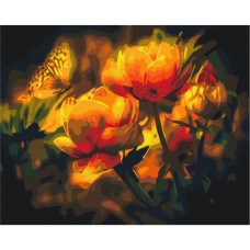 Картина по номерам "Цветочный контраст" BS22025  Brushme 40х50 см