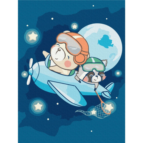 Картина за номерами "Зірковий політ" KBS0098  Brushme 30х40 см