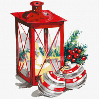 Картина за номерами "Святковий ліхтарик" ©fashionillustration_tania KHO5074 30х30 см