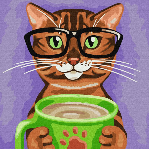 Набор картин по номерам 2 в 1 Идейка "Спелая клубничка" 40х50 KHO5608 и "Полосатый бариста" 40х40 KHO4313