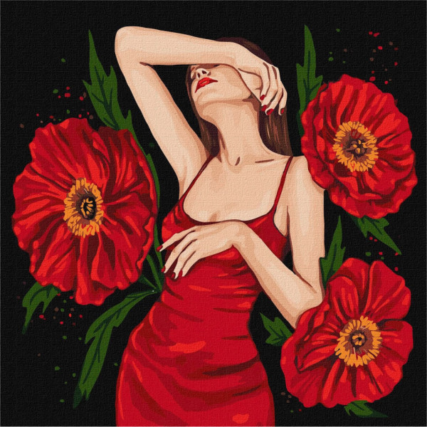 Картина по номерам "Загадочная красавица" ©Алла Березовская KHO8331 40х40 см