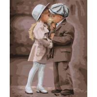 Картина по номерам "Первая роза" KHO4833, 40 х 50 см