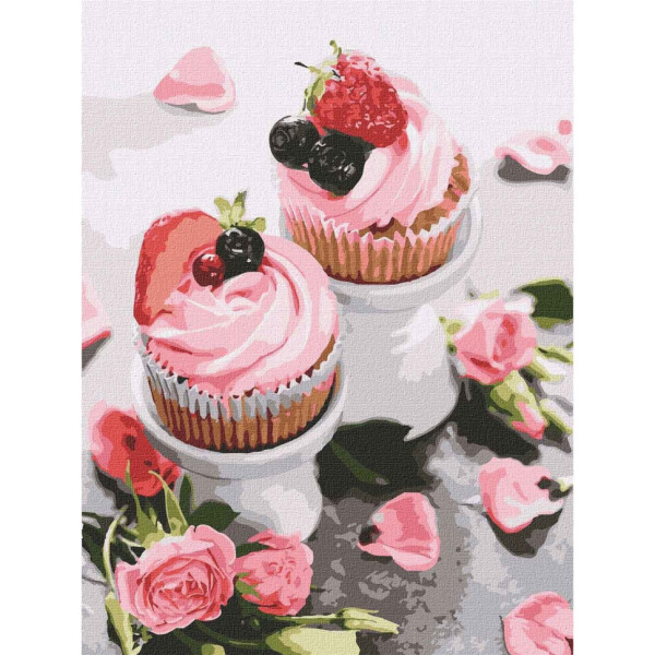 Набор картин по номерам 2 в 1 "Поликет отправляется в путешествие" 40х50 KHO2384 и "Клубничная нежность" 30х40 KHO5603