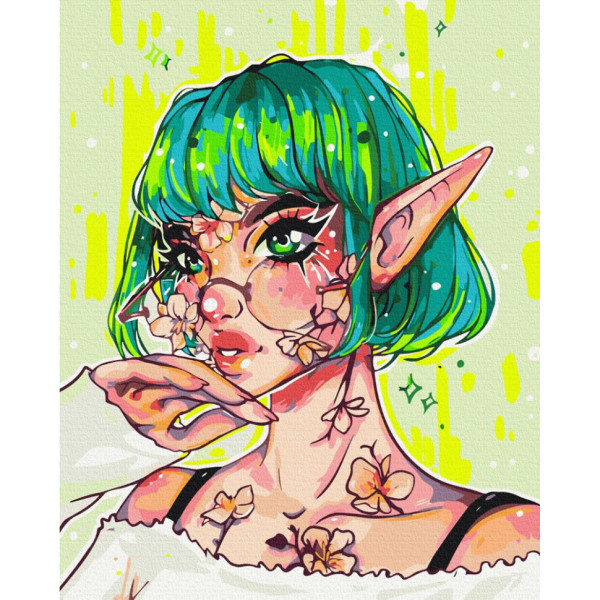 Картина за номерами "Сучасна Ельфійка" @nila_art_art BS53388, 40х50 см