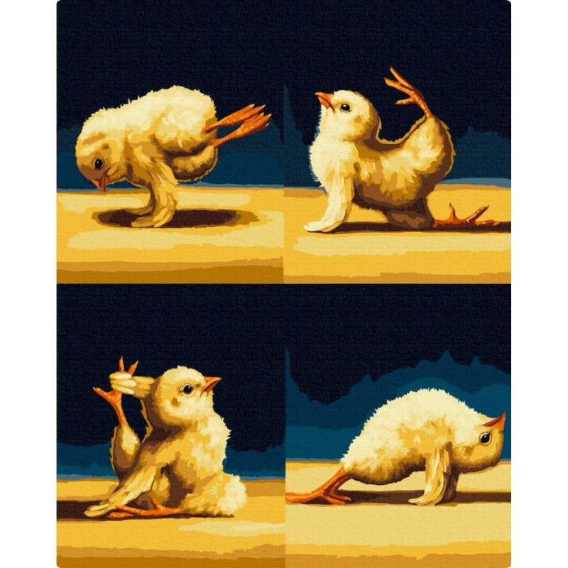 Картина за номерами "Курчата йоги" © Lucia Heffernan BS53571, 40х50см