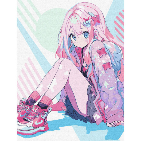 Картина по номерам "Очаровательная девушка" KHO8389 30х40 см