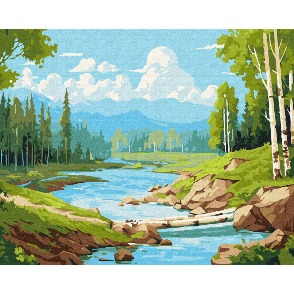 Картина по номерам "В березовой роще" KHO6341 40х50см