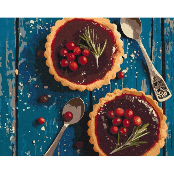 Набор картин по номерам 2 в 1 "Брусничная корзина" 40х50 12009-AC и "Будь с Украиной" 40х50 10347-AC