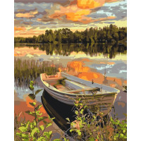 Картина за номерами "Човен на заході сонця" LW2196, 40х50 см