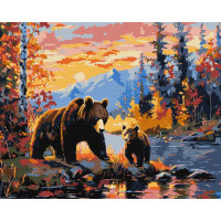 Картина по номерам "Медвежья семья" KHO6650, 40х50 см