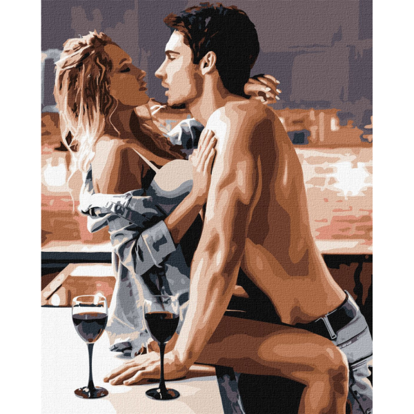 Картина за номерами "Пристрасний сніданок" KHO8520, 40х50