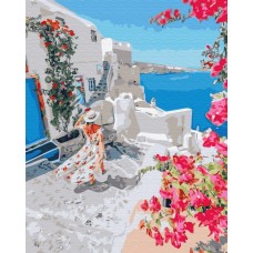 Картина по номерам. Brushme "Цветущая Греция" GX34836, 40х50 см