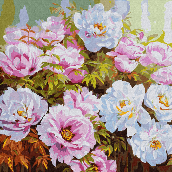 Картина за номерами "Різноманітність півонії ©Ira Volkova" Ідейка KHO3193 50х50 см