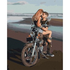 Картина по номерам "Любовь на берегу" Идейка KHO4832 40х50 см