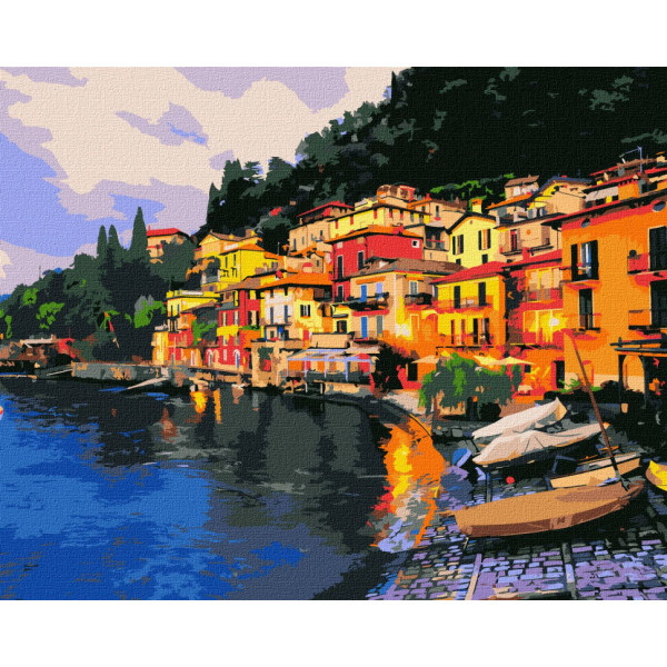 Картина по номерам "Вечерняя Италия" KHO2760 Идейка 40х50см