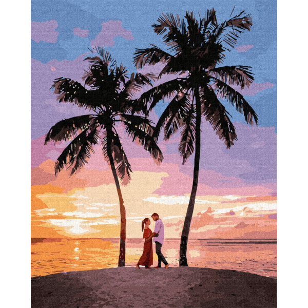 Картина по номерам. "Райское свидание" Идейка KHO4816 40х50 см