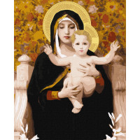 Картина по номерам "Мадонна с лилиями ©Уильям Бугро" Идейка KHO4905 40х50 см