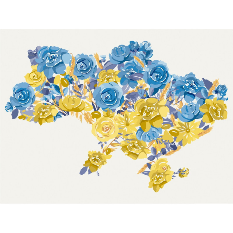 Картина за номерами "Квітуча Україна" Bambi 10596-NN 30х40 см