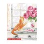 Картина за номерами "Кіт з квітами" Danko Toys KpNe-40х50-02-08 40x50 см