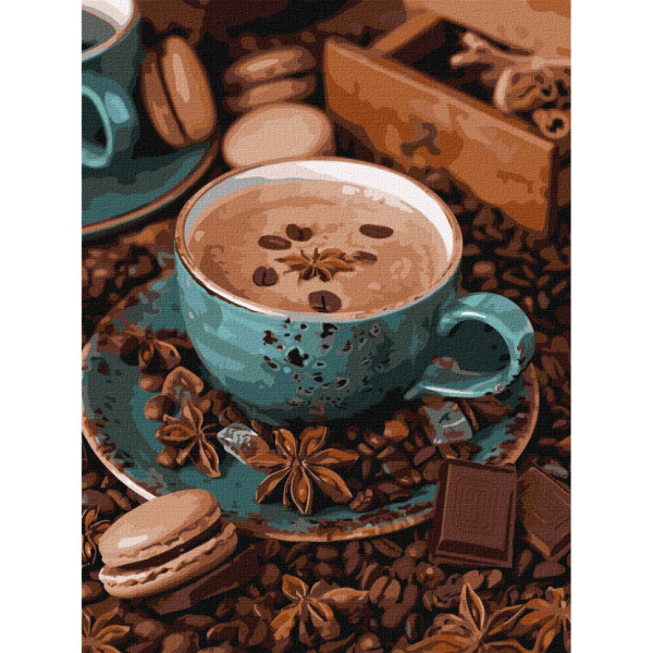 Картина по номерам "Натюрморт с кофе" Идейка KHO5666 30х40 см