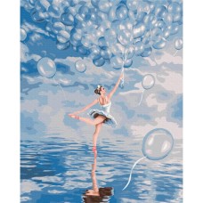 Картина за номерами "Блакитна балерина" Brushme BS52714 40х50 см